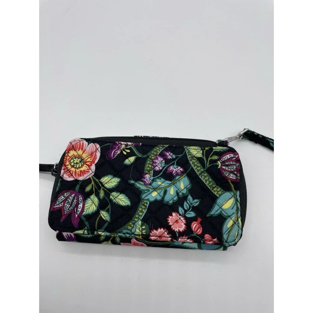 Vera Bradley Black Floral Wristlet Wallet - Picture 4 of 5